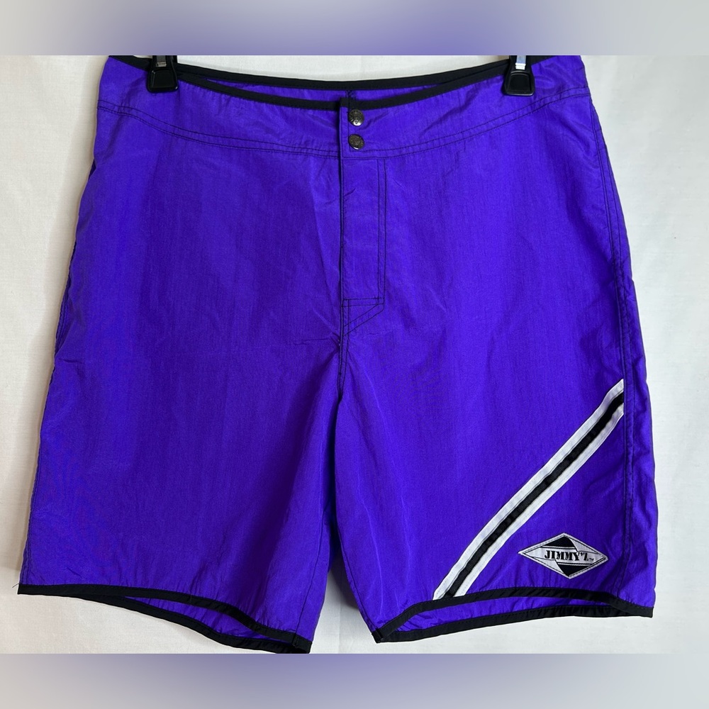 JIMMY’Z Vintage 80’s-90’s Purple Unlined Board Shorts Size 34